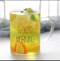 لیوان پیرکس گود مورنینگ استوانه‌ای (Good Morning)