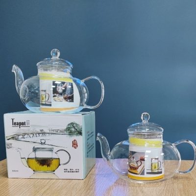 قوری پیرکس درب بامبو 1000 میل Teapot