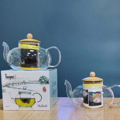 قوری پیرکس درب بامبو 800 میل Teapot