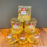 لیوان دفرمه عسلی دلی (Deliglass) – ست 6 عددی