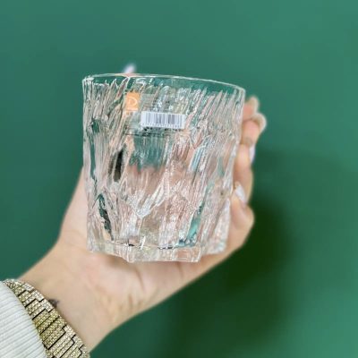 نیم لیوان طرح سنگ یخی دلی DELI GLASS – ست 6 عددی