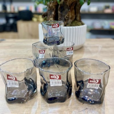 لیوان دفرمه دودی دلی (Deliglass) - ست 6 عددی