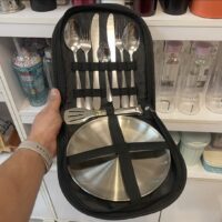 ست ظروف مسافرتی ۱۰ پارچه استیل ۲ نفره