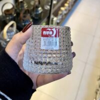 نیم لیوان کریستال چرخشی طرح مشبک برند دلی (Deliglass) - بسته 6 عددی