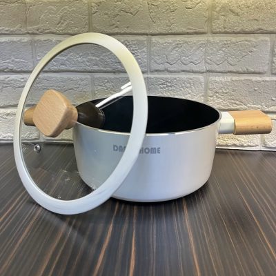 قابلمه دسته چوبی چدن سفید دنی هوم Danny Home - سایز 24 سانت
