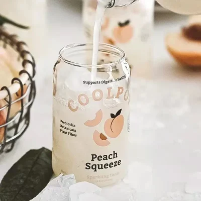 لیوان پیرکس بدون دسته طرح هلو