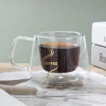 ماگ دو جداره کافی COFFEE