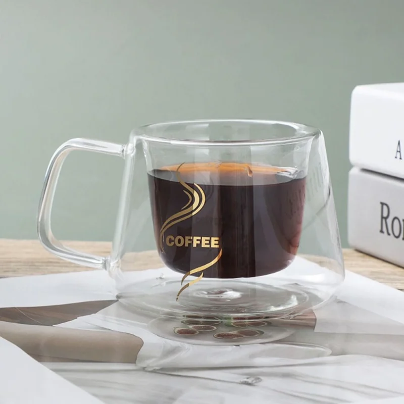 ماگ دو جداره کافی COFFEE