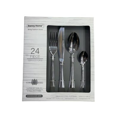 سرویس قاشق و چنگال 24 پارچه استیل دنی هوم