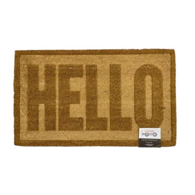 پادری نارگیلی برجسته ورودی DOOR Mat طرح Hello
