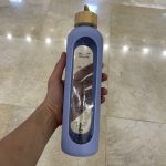 بطری آب شیشهای دنی هوم (Danny Home) با نشانگر زمان ابی 1000 سی سی