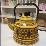 کتری لعابی ۲.۵ لیتری وارداتی زرد