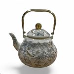 کتری لعابی طرح گل و سنجاقک ۲.۵ لیتری