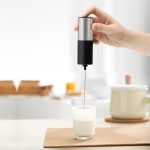 همزن باتریخور کافی مشکی استیل وارداتی