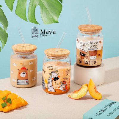 لیوان اسموتی مایا طرح حیوانات Maya