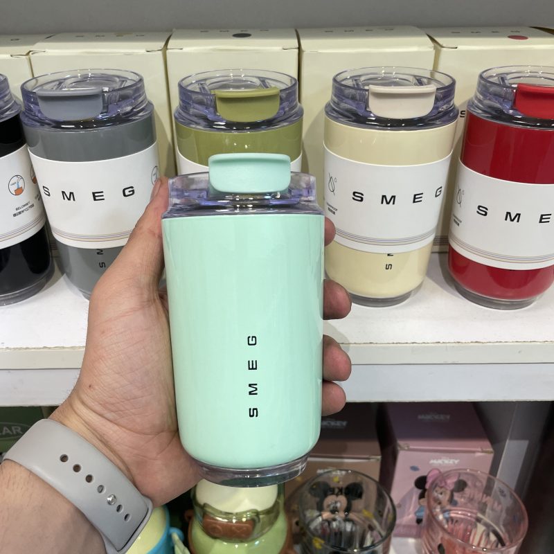 تراول ماگ اسمگ SMEG مدل Wall Mug ظرفیت ۲۴۰ میلی‌لیتر سبز نعنایی