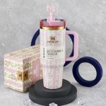 ماگ کادویی استنلی STANLEY مدل Quencher H2.0 Tumbler – صورتی گلدار