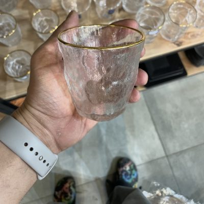 لیوان یخی لب طلا ست ۶ عددی