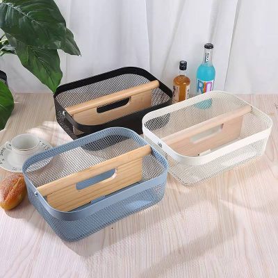 سبد فلزی نظم‌دهنده دسته چوبی طرح ایکیا