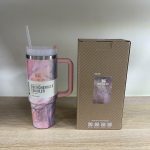 ماگ استنلی Quencher H2.O Tumbler 887 میل رنگ Marble Pink