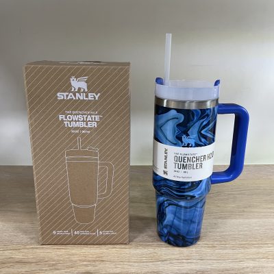 ماگ استنلی Quencher H2.O Tumbler 887 میل – رنگ آبی مرمری