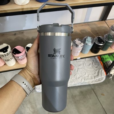 ماگ استنلی Iceflow Flip Straw Tumbler طوسی ظرفیت 0.88 لیتر
