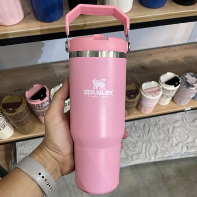 ماگ استنلی Iceflow Flip Straw Tumbler صورتی ظرفیت 0.88 لیتر