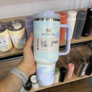 تراول ماگ تامبلر استنلی Quencher H2.O آبی آبرنگی