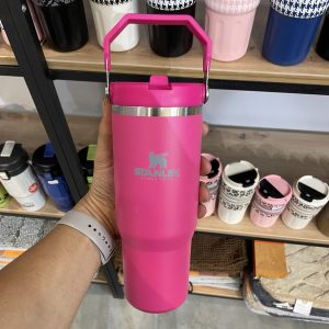 ماگ استنلی Iceflow Flip Straw Tumbler سرخابی ظرفیت 0.88 لیتر