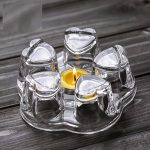 وارمر قوری قلبی شیشه‌ای شفاف وارداتی