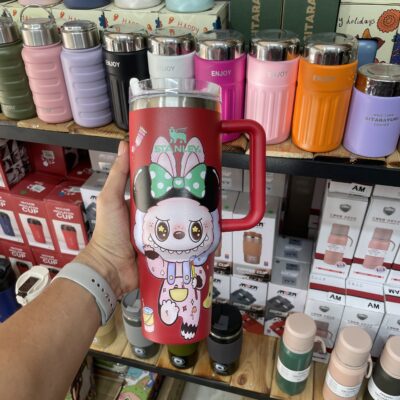 ماگ استنلی لبوبو دسته‌دار مدل QUENCHER H2.O Tumbler – رنگ قرمز
