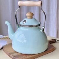 کتری لعابی طرح English Home انگلیش هوم ۲.۵ لیتری آبی تیفانی