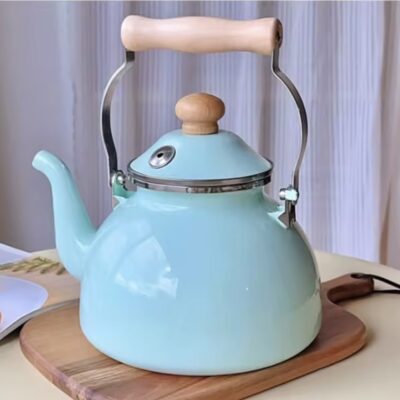 کتری لعابی طرح English Home انگلیش هوم ۲.۵ لیتری آبی تیفانی