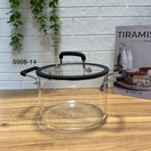 قابلمه پیرکس سیلیکونی مشکی ۴.۵ لیتر