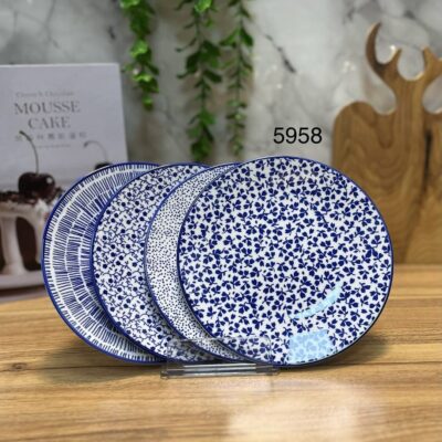 ست 4 عددی پیش دستی دنی هوم گل آبی کد 5958