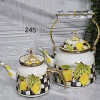 کتری قوری لعابی طرح لیمو