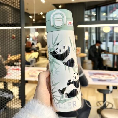 فلاسک دیلر دو حالته درب قفل دار ۴۲۰ میل | 420ml Diller Panda Insulated Water Bottle