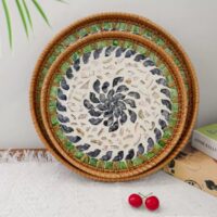 سینی حصیری لوکس برای پذیرایی