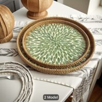 سینی حصیری لوکس مناسب پذیرایی