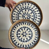 سینی پذیرایی حصیری لوکس